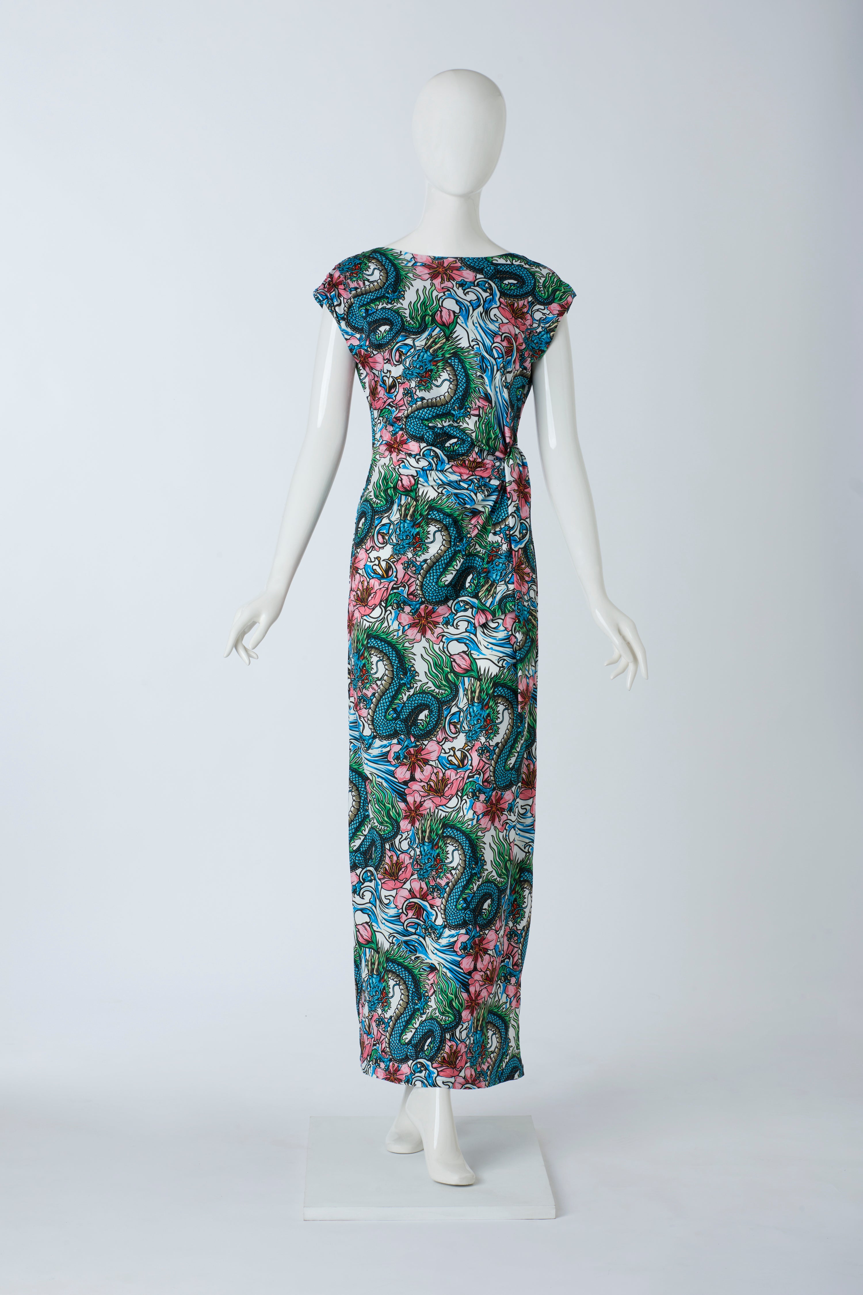 Elegantes Sommerkleid mit Muster von dem Hamburger Modelabel stegmann mode